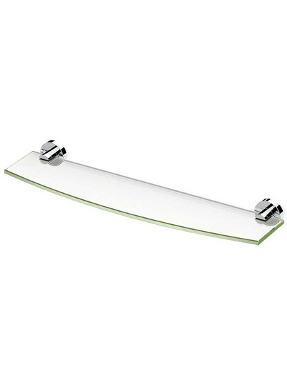 Glam Glass Bathroom Shelf in Polished Chrome.
